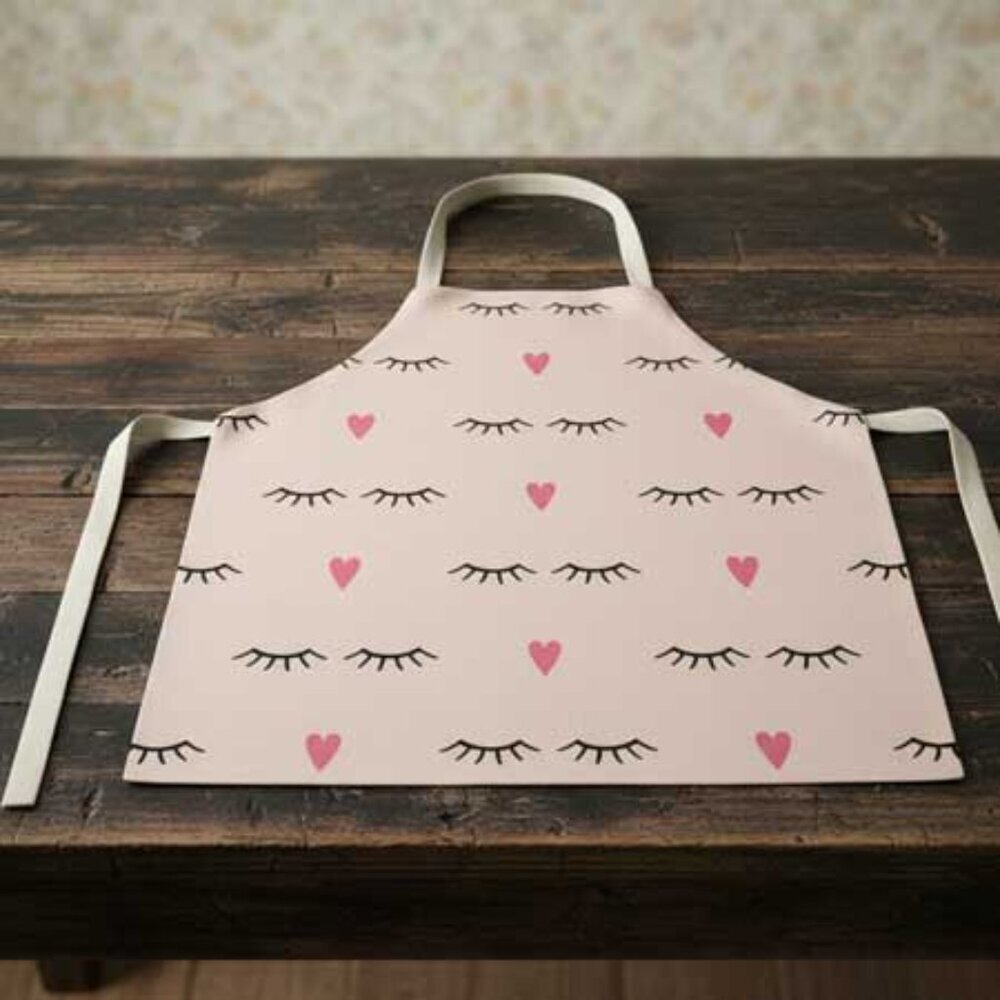Ladies Eyelash Heart Apron